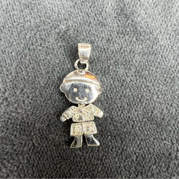 Little Boy Sterling Silver Charm - Picture 1 of 2